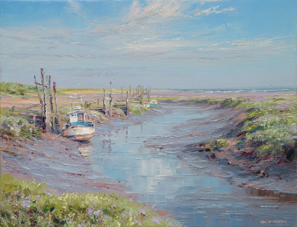Rex Preston - low tide, thornham creek, norfolk